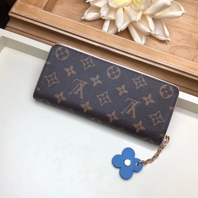 Louis vuitton Monogram coated canvas CLEMENCE WALLET M64161 blue