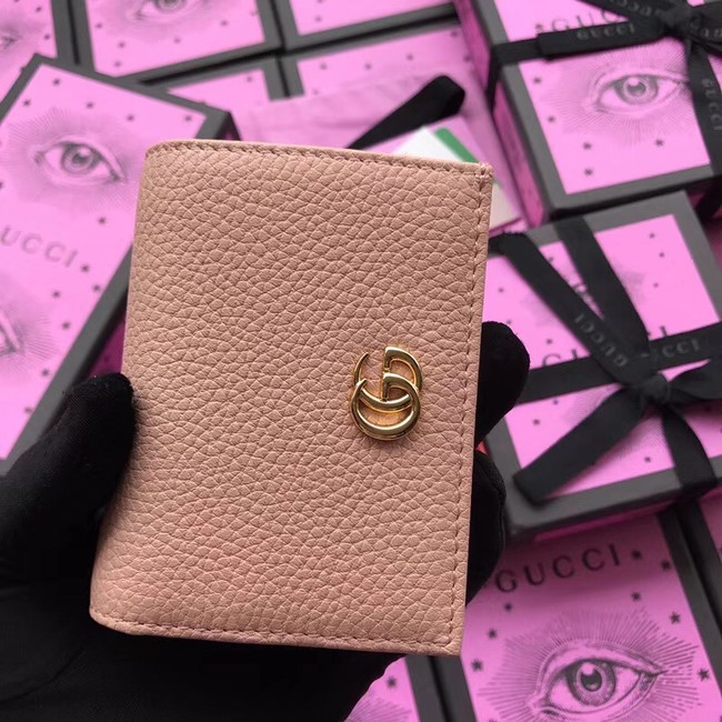 Gucci Leather card case 456126 Light pink