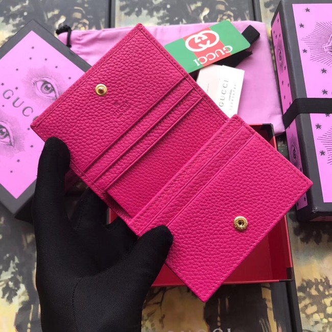 Gucci Leather card case 456126 rose