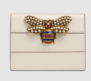 Gucci Queen Margaret leather card case 476072 White