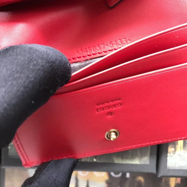 Gucci Signature card case with cat 548057 red