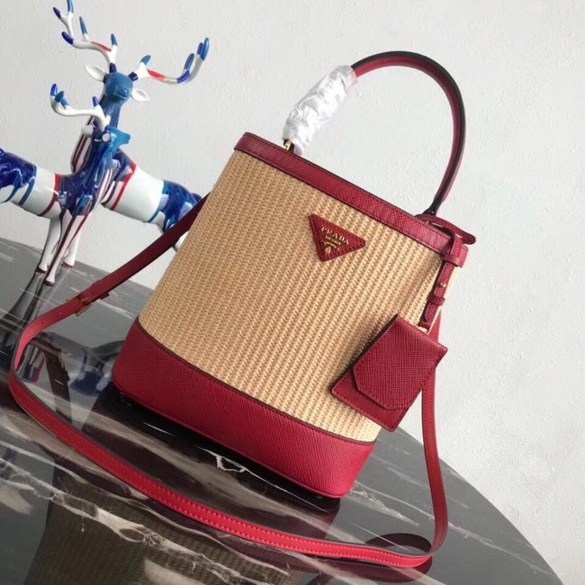 Prada Double Medium bag 1BA210 red