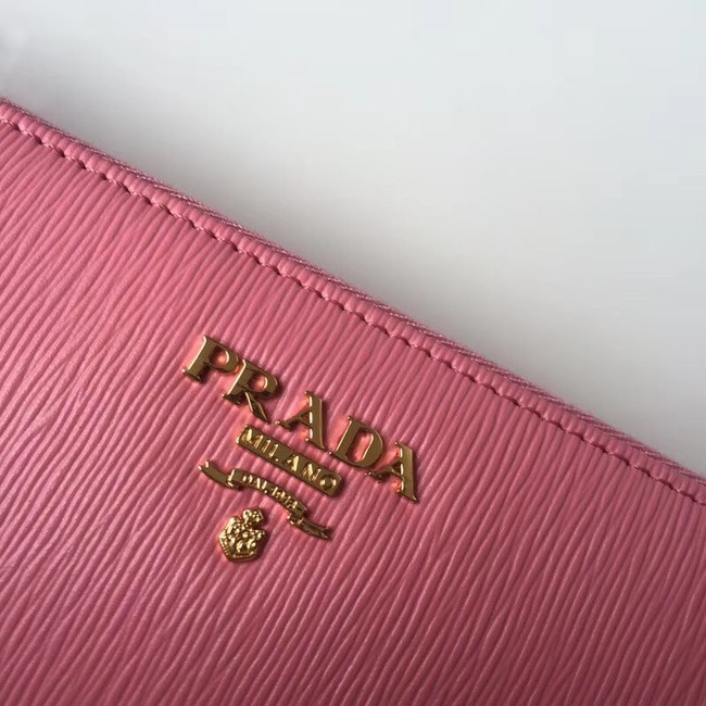 Prada Leather Large Zippy Wallets 1ML505 pink