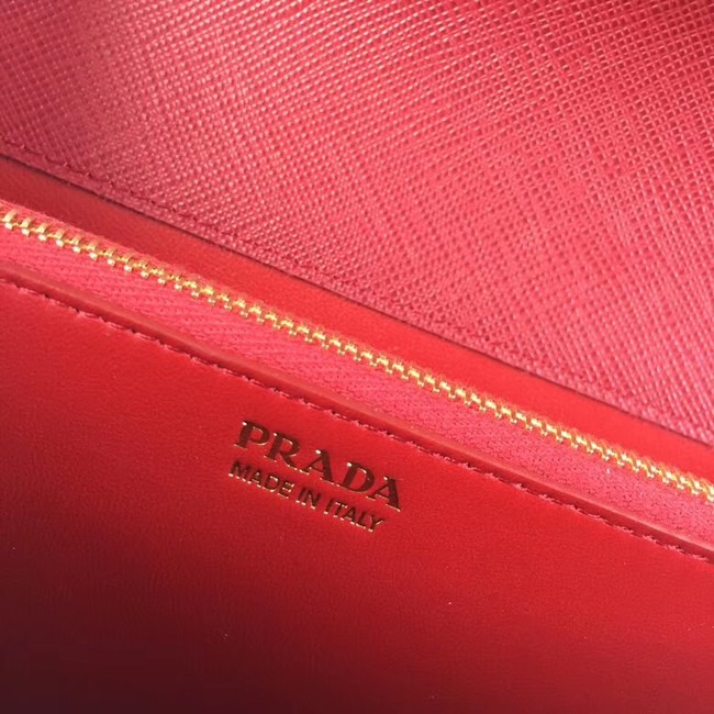 Prada Saffiano leather shoulder bag 1BP012 red