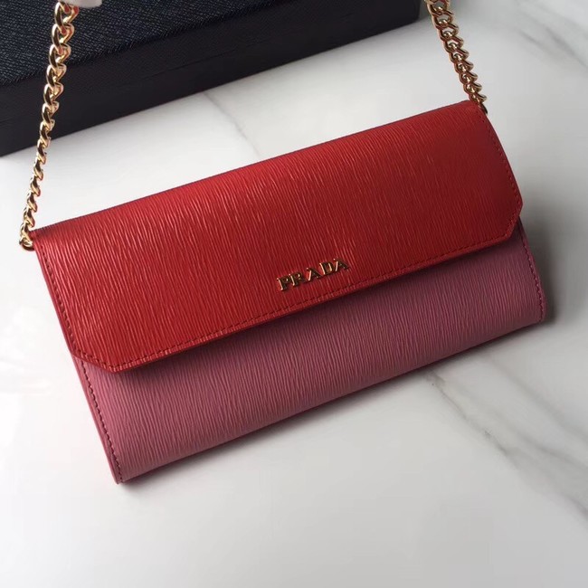 Prada leather mini-bag 1DH002 red