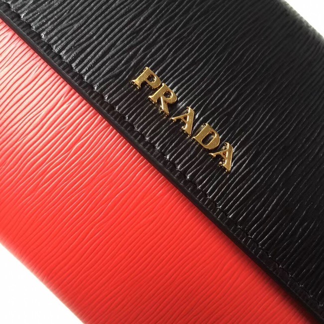 Prada leather mini-bag 1DH002 red&black