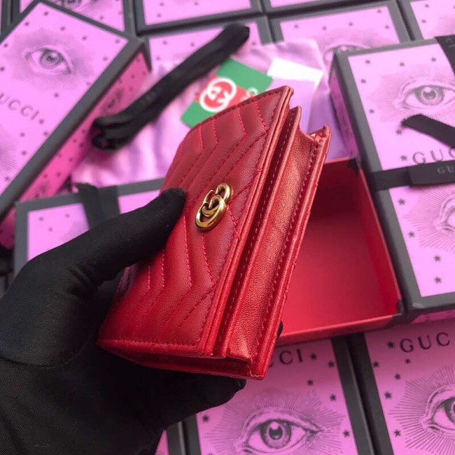 Gucci GG Marmont card case 466492 red