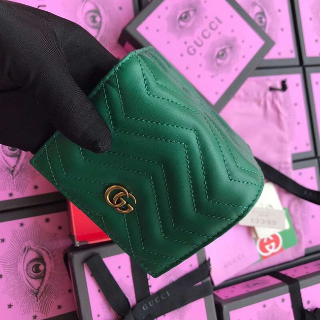 Gucci GG Marmont card case 466492 Green