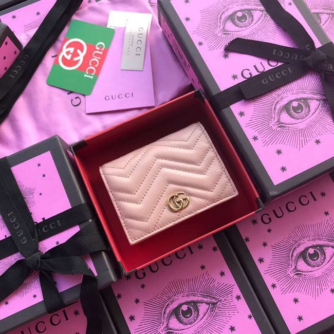 Gucci GG Marmont card case 466492 light pink