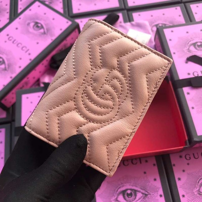 Gucci GG Marmont card case 466492 light pink