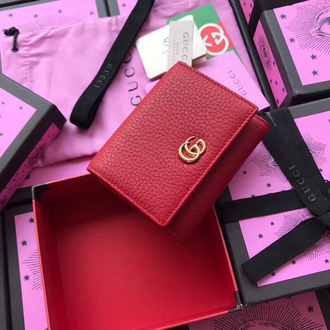 Gucci GG Marmont card case 474746 red