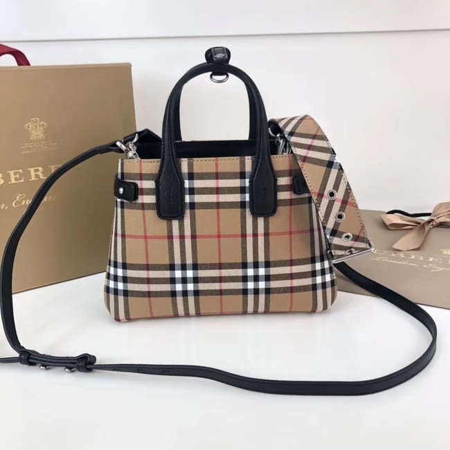 BURBERRY Baby Banner checked cross-body bag 10443 black