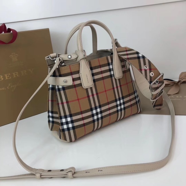 BURBERRY Baby Banner checked cross-body bag 10443 white