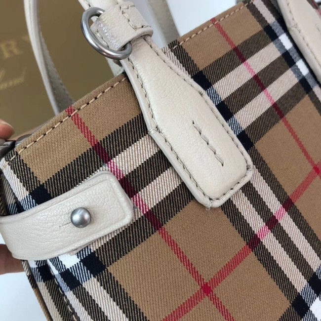 BURBERRY Baby Banner checked cross-body bag 10443 white