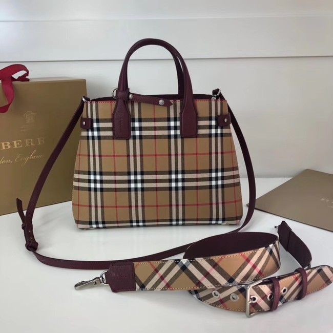 BURBERRY Medium Banner tote bag 3835 Burgundy