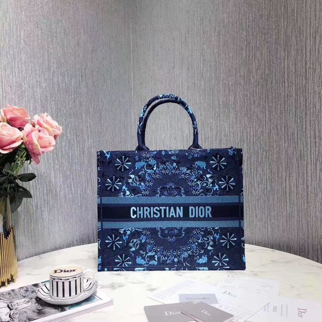 DIOR BOOK TOTE BAG VAN GEBORDUURD CANVAS M1286ZBE