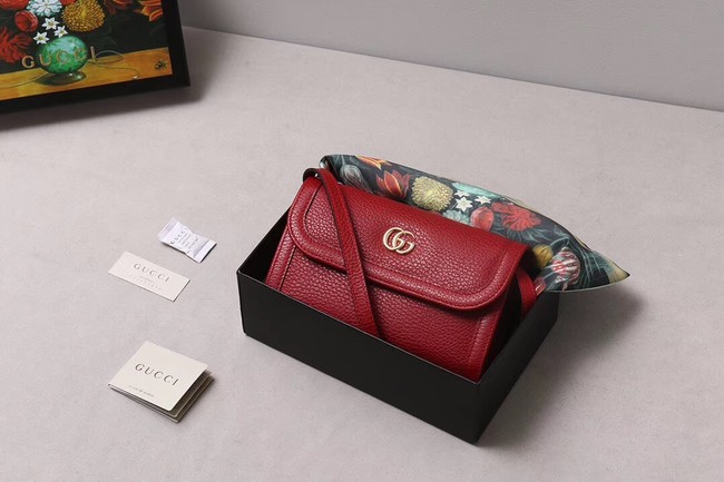 Gucci GG Marmont small shoulder bag 497984 red