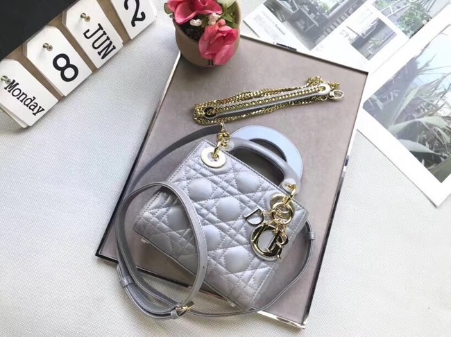 MINI LADY DIOR-TAS VAN LAMSLEER M15P grey