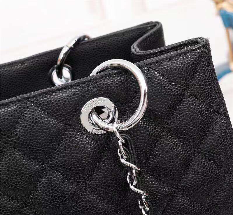 Chanel Caviar Calfskin Leather Tote Bag 20995 Black