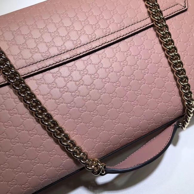 Gucci GG Leather Shoulder Bag 449635 Pink