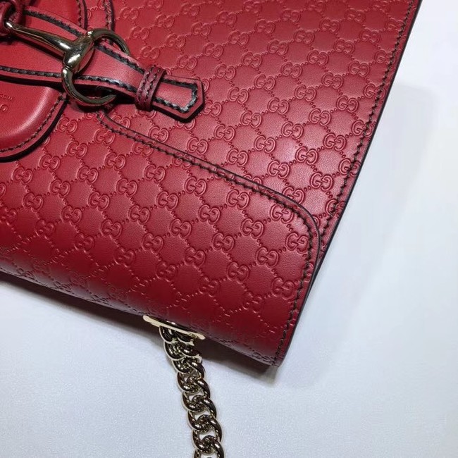 Gucci GG Leather Shoulder Bag 449635 red