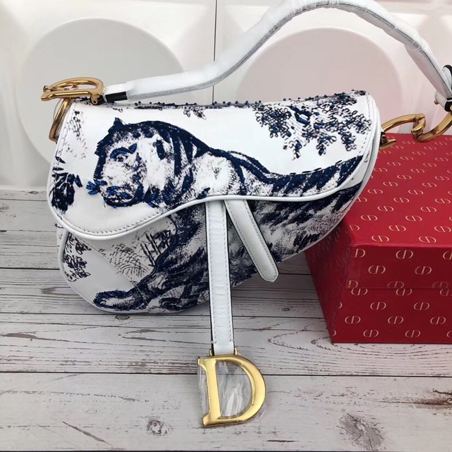 Dior TOILE-DE-JOUY SADDLE-TAS M0446CSNH