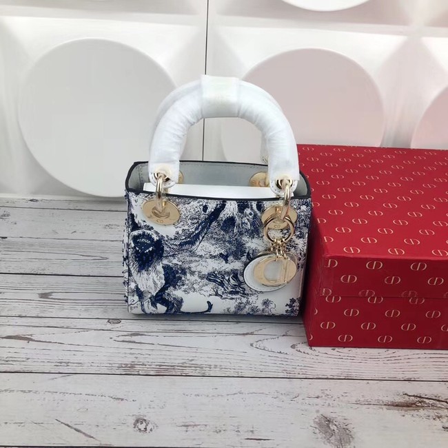 MINI LADY DIOR-TAS TOILE DE JOUY M0505OSNA