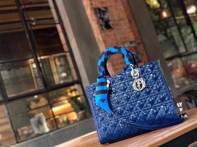 Dior GROTE LADY DIOR-TAS VAN LAMSLEER CAL44560 blue