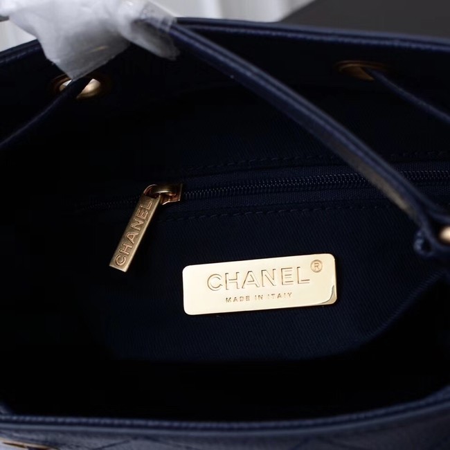 Chanel drawstring bag AS0310 blue