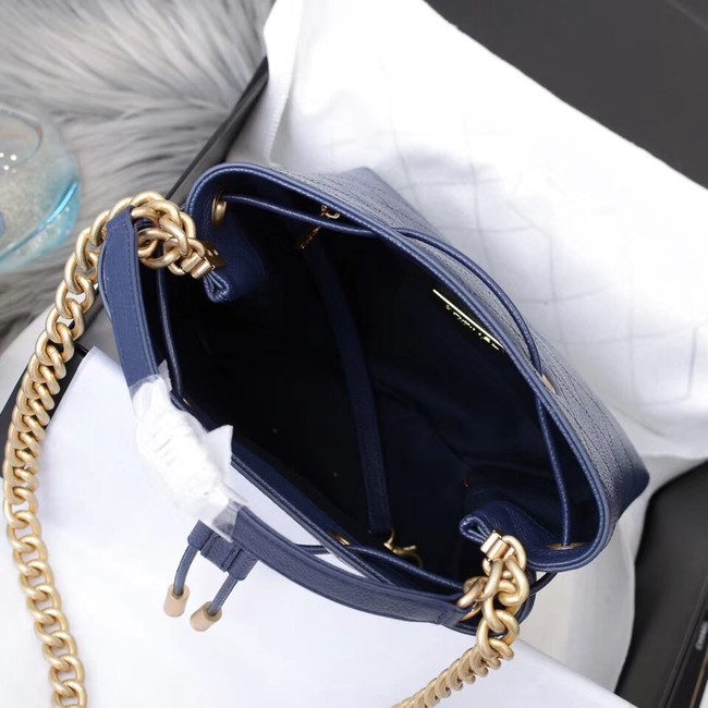 Chanel drawstring bag AS0310 blue