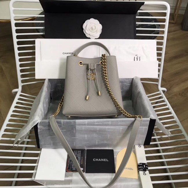 Chanel drawstring bag AS0310 grey