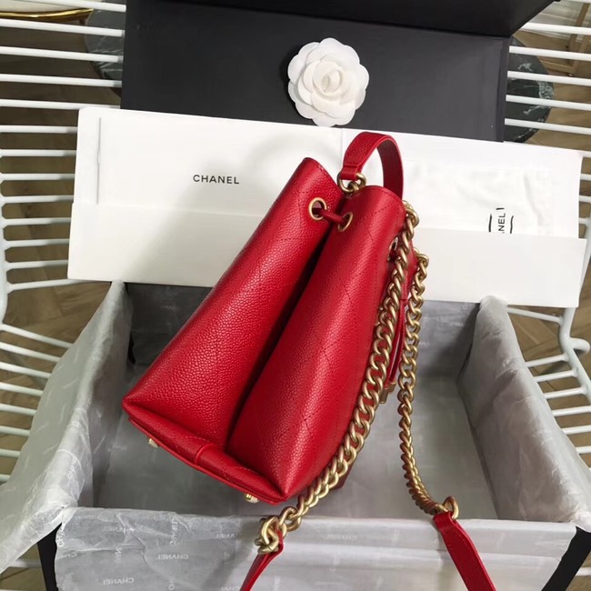 Chanel drawstring bag AS0310 red