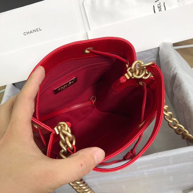 Chanel drawstring bag AS0310 red