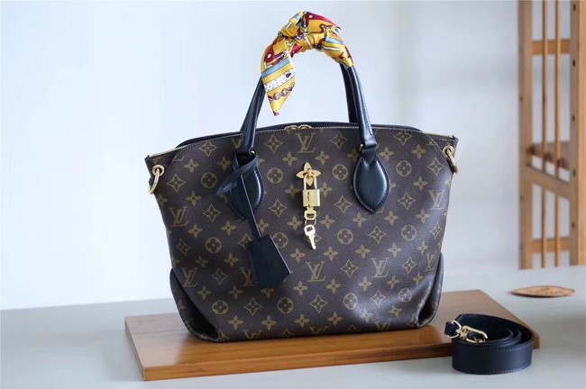  Louis vuitton original FLOWER ZIPPED TOTE MM M44347 black