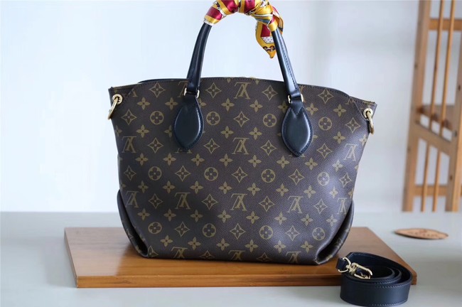  Louis vuitton original FLOWER ZIPPED TOTE MM M44347 black