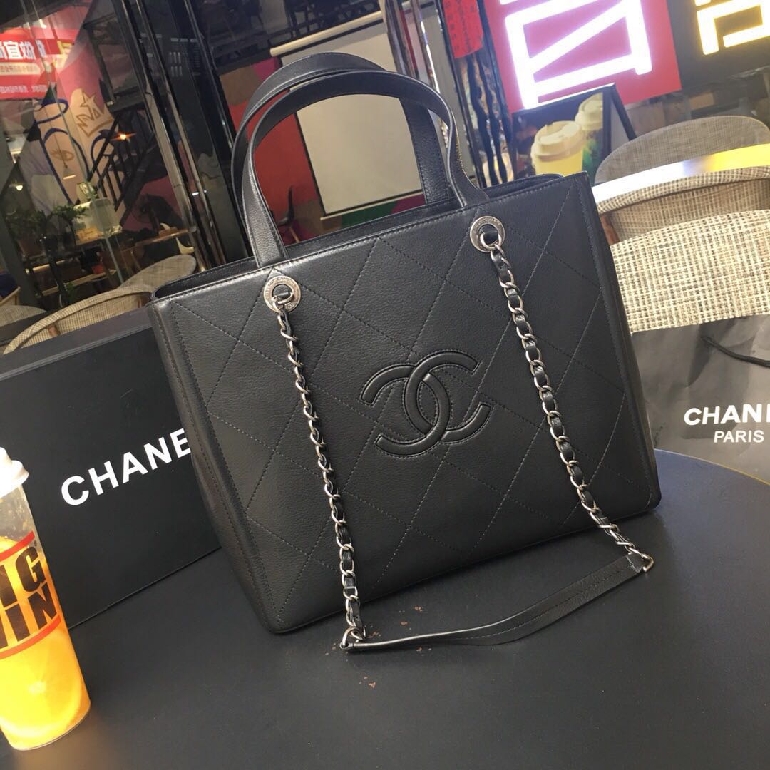 Chanel Original Calfskin leather Shoulder Bag 55086 black