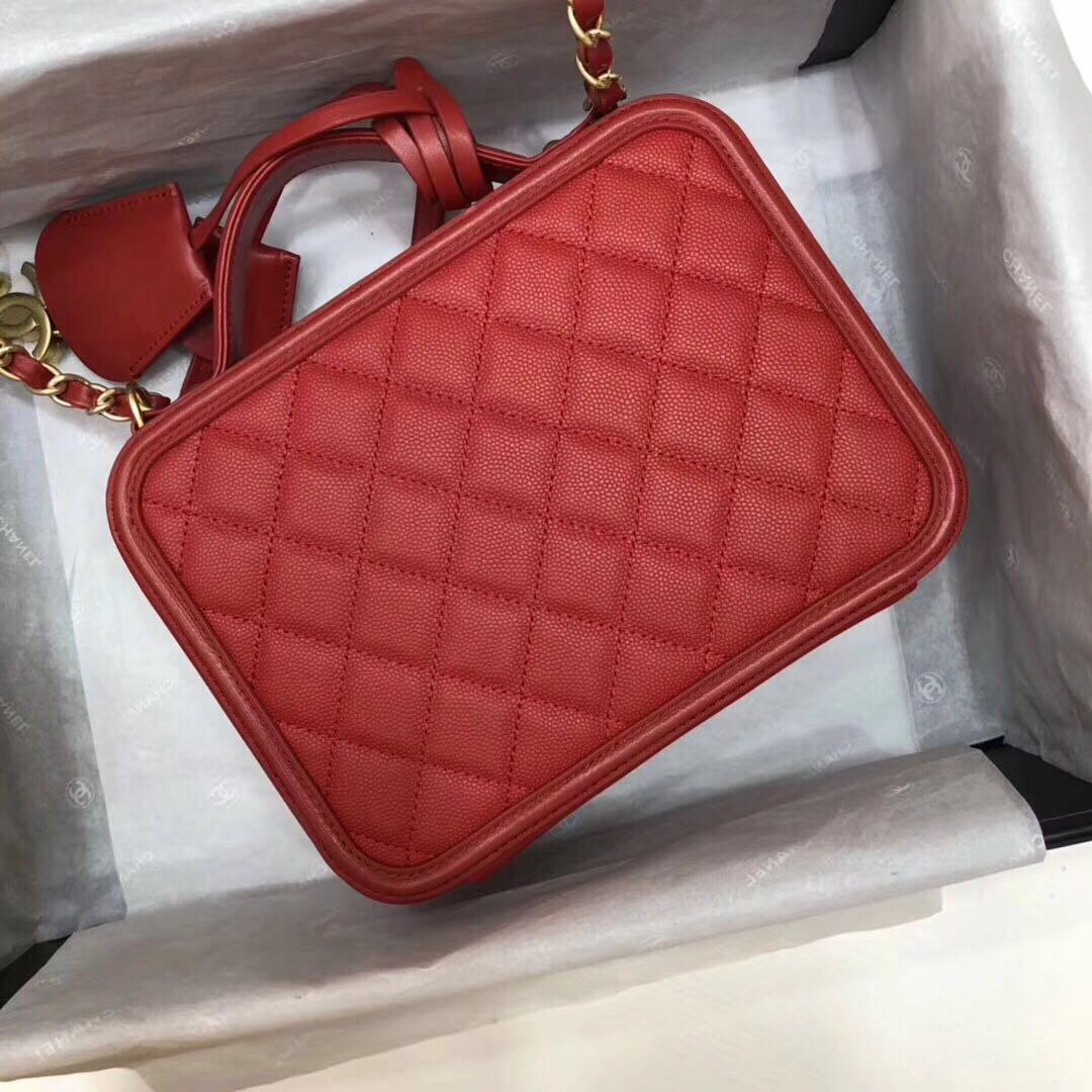 Chanel mini Vanity Case Original A93342 red