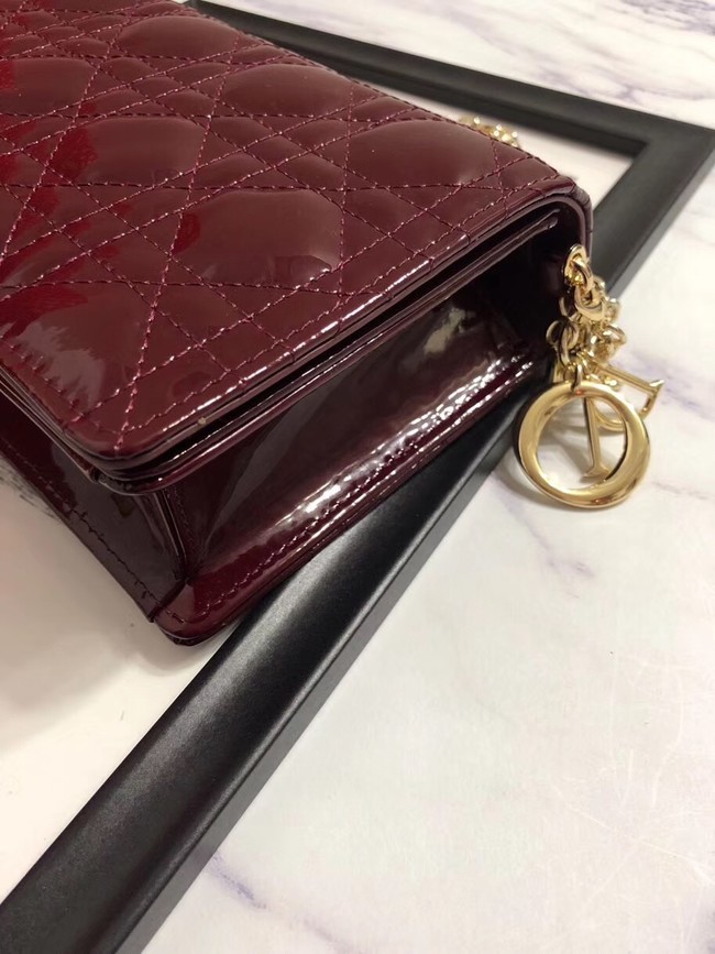 LADY DIOR CALFSKIN WALLET M9001 Bordeaux