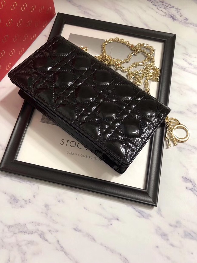 LADY DIOR CALFSKIN WALLET M9001 black