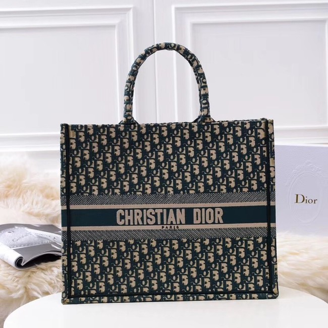 DIOR BOOK TOTE BAG DIOR OBLIQUE M1286Z green