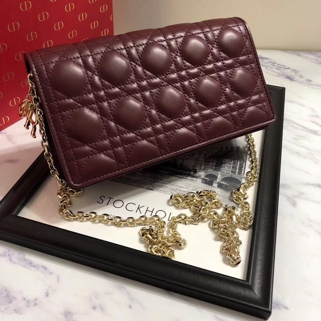 LADY DIOR-CLUTCH VAN LAMSLEER S0204 Bordeaux