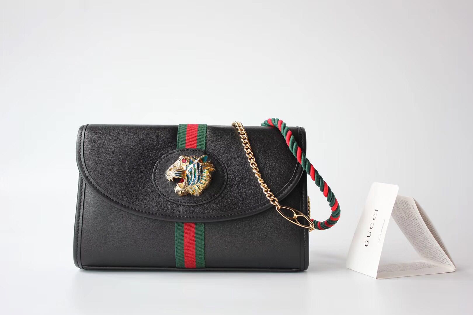 Gucci GG Leather Shoulder Bag 570145 black