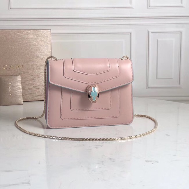 BVLGARI mini Shoulder Bag Calfskin Leather BG2283 pink