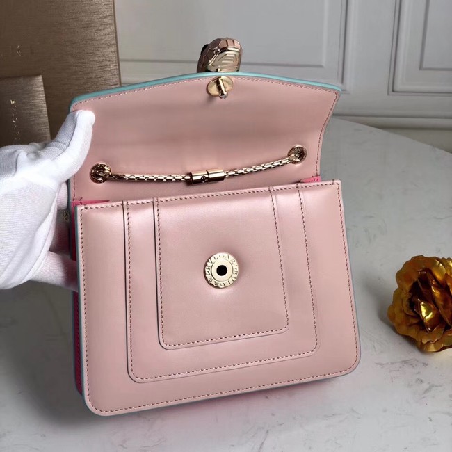 BVLGARI mini Shoulder Bag Calfskin Leather BG2283 pink