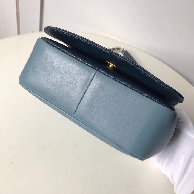 Chanel Calfskin & gold-Tone Metal AS0455 light blue