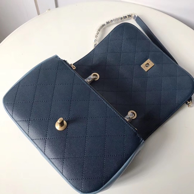 Chanel Calfskin & gold-Tone Metal AS0455 light blue