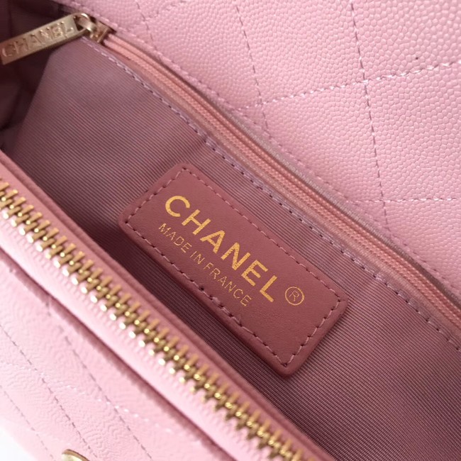 Chanel Calfskin & gold-Tone Metal AS0455 pink