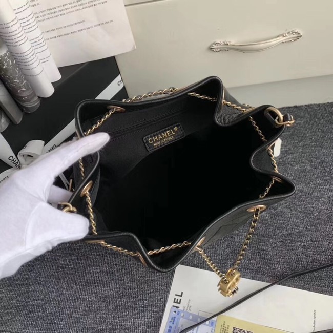 Chanel drawstring bag AS0456 black