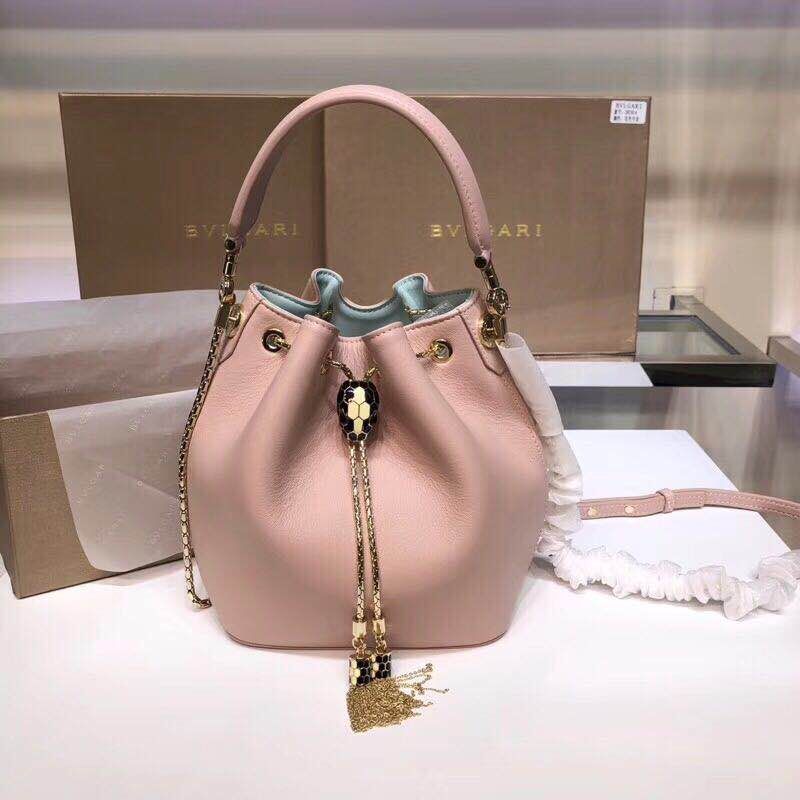 BVLGARI Serpenti Forever leather flap bag 287614 Pink