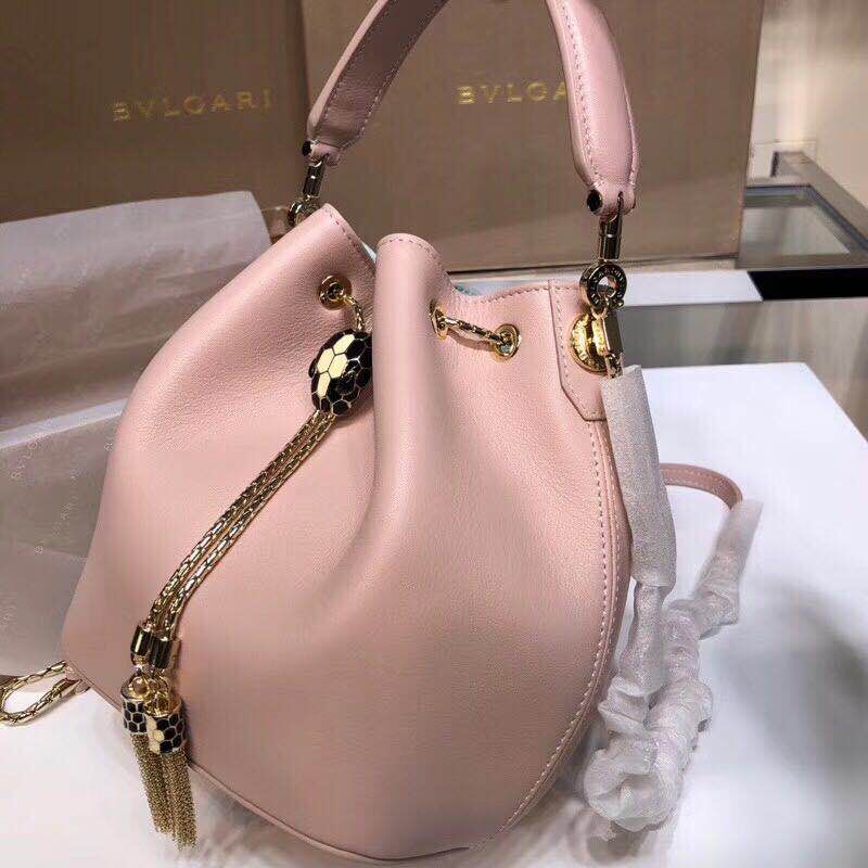 BVLGARI Serpenti Forever leather flap bag 287614 Pink